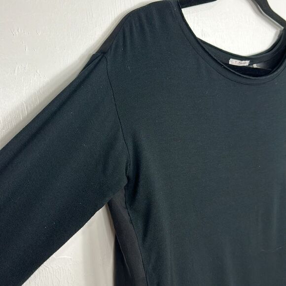 T Tahari Mixed Media Long Sleeve Round Neck Blouse Top Size S - Picture 2 of 8